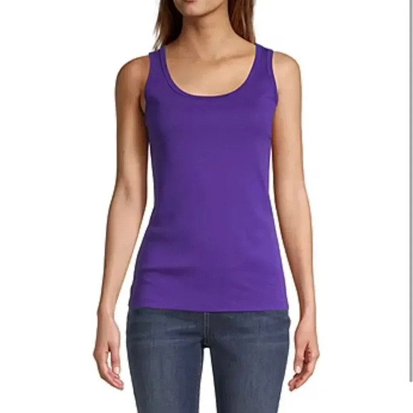 Women’s Scoop Neck Sleeveless Tank Top Medium Purple - Picture 1 of 7